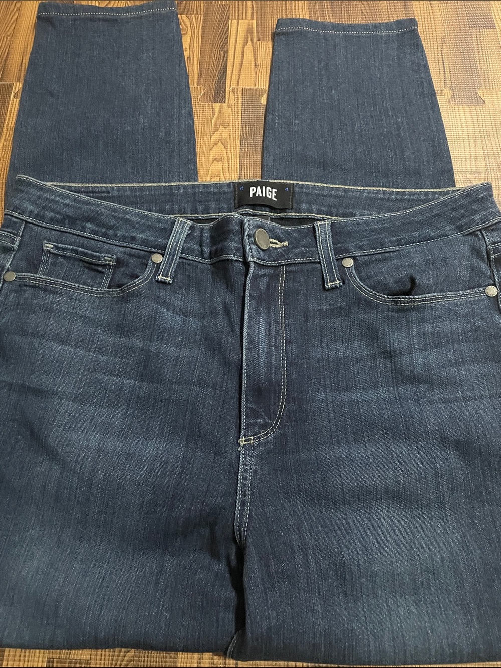 PAIGE Women's Dark Indigo Straight Jeans size 32